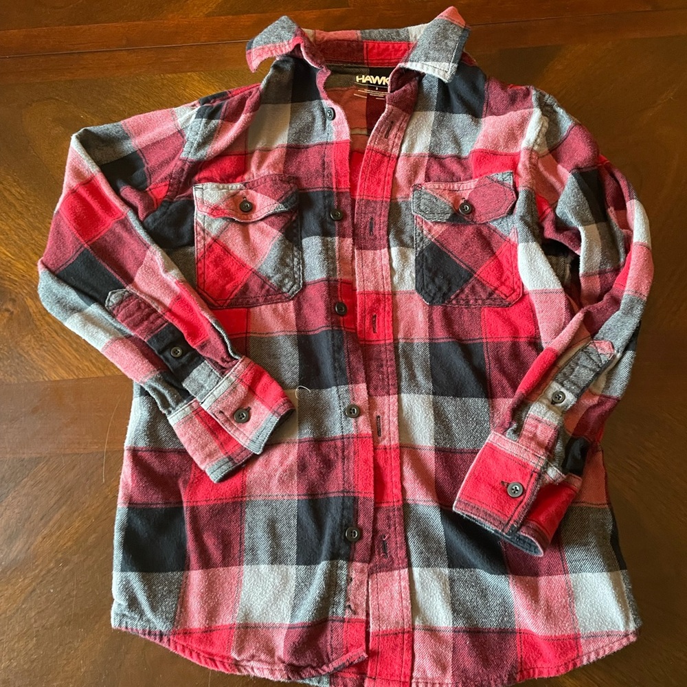 Red and Black Button Down Shirt